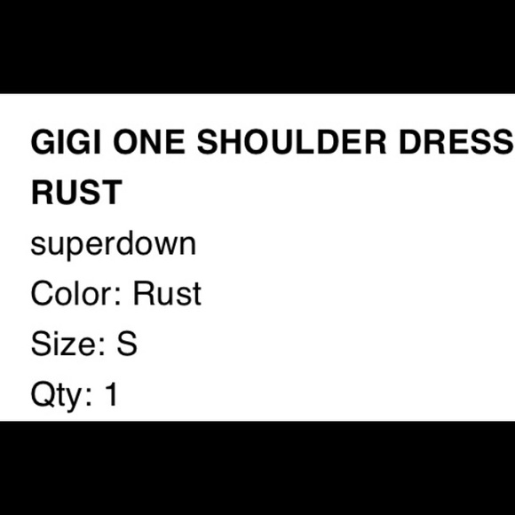 Gigi One Shoulder Dress in Rust - Picture 4 of 4